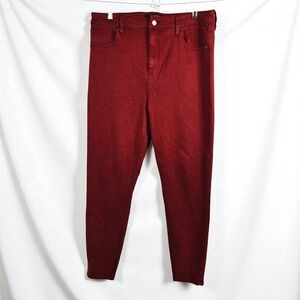 Liverpool Los Angeles The High Rise Ankle Jeans Womens Size 14/32 Brick Red